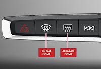 ön cam ısıtma işareti butonu